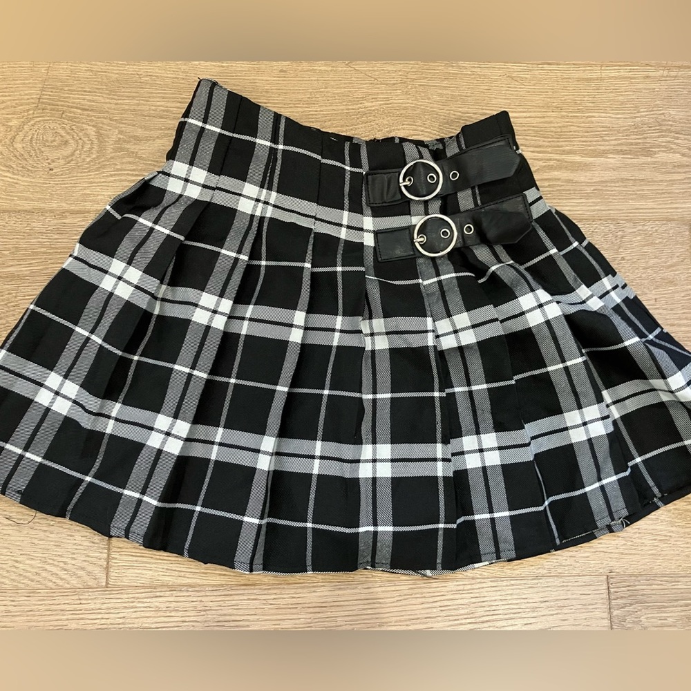 Plaid checkered skirt